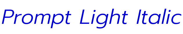 Prompt Light Italic フォント